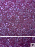 French Floral Textured Brocade - Purple