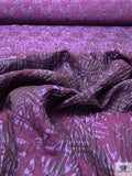 French Floral Textured Brocade - Purple