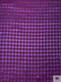 Italian Metallic Pixelated Houndstooth Brocade - Purple