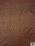 Cluster Dots Textured Brocade - Antique Gold / Black / Pink
