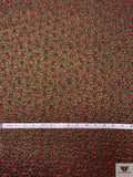Cluster Dots Textured Brocade - Antique Gold / Black / Pink