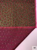 Cluster Dots Textured Brocade - Antique Gold / Black / Pink