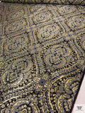 Regal Ecclesiastical Metallic Brocade - Gold / Greys / Black