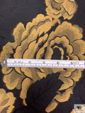 Autumn Floral Brocade - Golden Wheat / Black