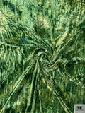 Tie-Dye Crinkled  Velvet - Green / Lime