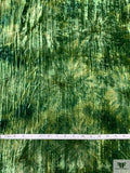 Tie-Dye Crinkled  Velvet - Green / Lime