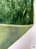 Tie-Dye Crinkled  Velvet - Green / Lime