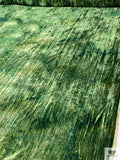 Tie-Dye Crinkled  Velvet - Green / Lime