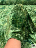 Tie-Dye Crinkled  Velvet - Green / Lime