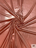 Metallic Panné Velvet - Smoky Peach