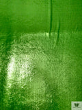 Italian Metallic Panné Velvet - Kelly Green