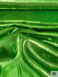 Italian Metallic Panné Velvet - Kelly Green
