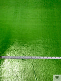 Italian Metallic Panné Velvet - Kelly Green