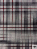 Plaid Cut Velour Stretch Knit - Grey / Black / Red