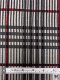 Plaid Cut Velour Stretch Knit - Grey / Black / Red