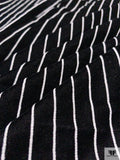 Pinstripe Micro Velvet - Black / White