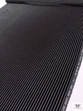 Pinstripe Micro Velvet - Black / White