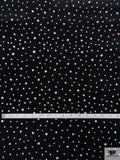 Stretch Velvet with Glitter Clusters - Black / Silver
