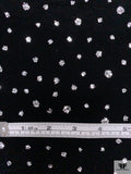 Stretch Velvet with Glitter Clusters - Black / Silver