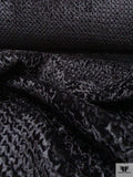 Textured Quilted Velvet - Black