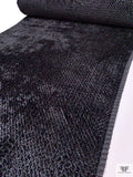 Textured Quilted Velvet - Black