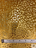 Cheetah Pattern Foil Printed Stretch Panné Velvet - Gold