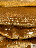 Cheetah Pattern Foil Printed Stretch Panné Velvet - Gold