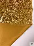 Cheetah Pattern Foil Printed Stretch Panné Velvet - Gold