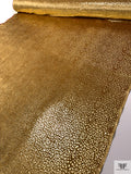 Cheetah Pattern Foil Printed Stretch Panné Velvet - Gold