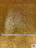 Cheetah Pattern Foil Printed Stretch Panné Velvet - Gold