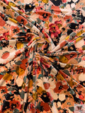 Floral Printed Stretch Velvet - Multicolor