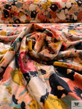 Floral Printed Stretch Velvet - Multicolor