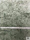 Distressed-Look Printed Velveteen - Sage Green