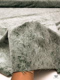 Distressed-Look Printed Velveteen - Sage Green