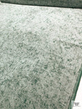 Distressed-Look Printed Velveteen - Sea Green
