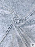 Distressed-Look Printed Velveteen - Powder Blue
