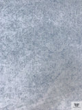 Distressed-Look Printed Velveteen - Powder Blue