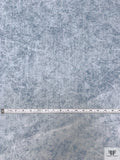 Distressed-Look Printed Velveteen - Powder Blue