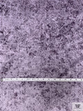 Distressed-Look Printed Velveteen - Grape Purple