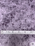 Distressed-Look Printed Velveteen - Grape Purple