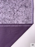 Distressed-Look Printed Velveteen - Grape Purple