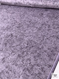 Distressed-Look Printed Velveteen - Grape Purple