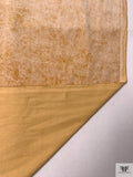 Distressed-Look Printed Velveteen - Butterscotch