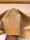 Distressed-Look Printed Velveteen - Butterscotch