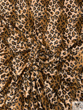 Animal Pattern Short Pile Faux Fur - Brown / Black / Nude