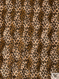 Animal Pattern Short Pile Faux Fur - Brown / Black / Nude