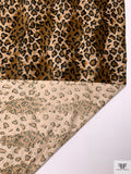 Animal Pattern Short Pile Faux Fur - Brown / Black / Nude
