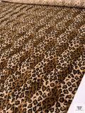 Animal Pattern Short Pile Faux Fur - Brown / Black / Nude