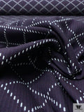 2-Ply Woven Diamond Novelty Denim - Navy Blue / White
