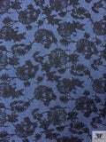 Floral Embroidered Denim - Blue / Black / White